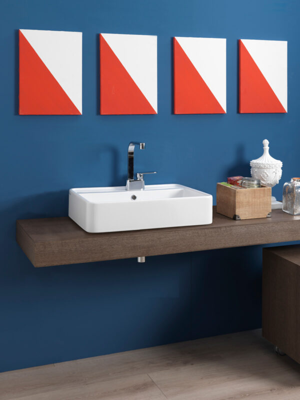 Flaminia Miniwash 60 countertop basin with tap ledge